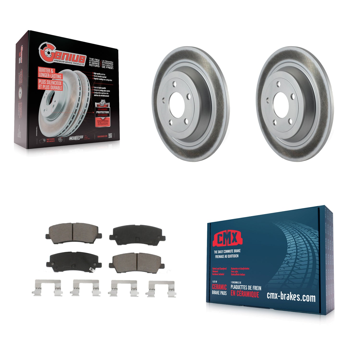 [Arrière] Kit de disque (revêtu) et plaquette (céramique) de frein pour Ford Mustang KGC-101480