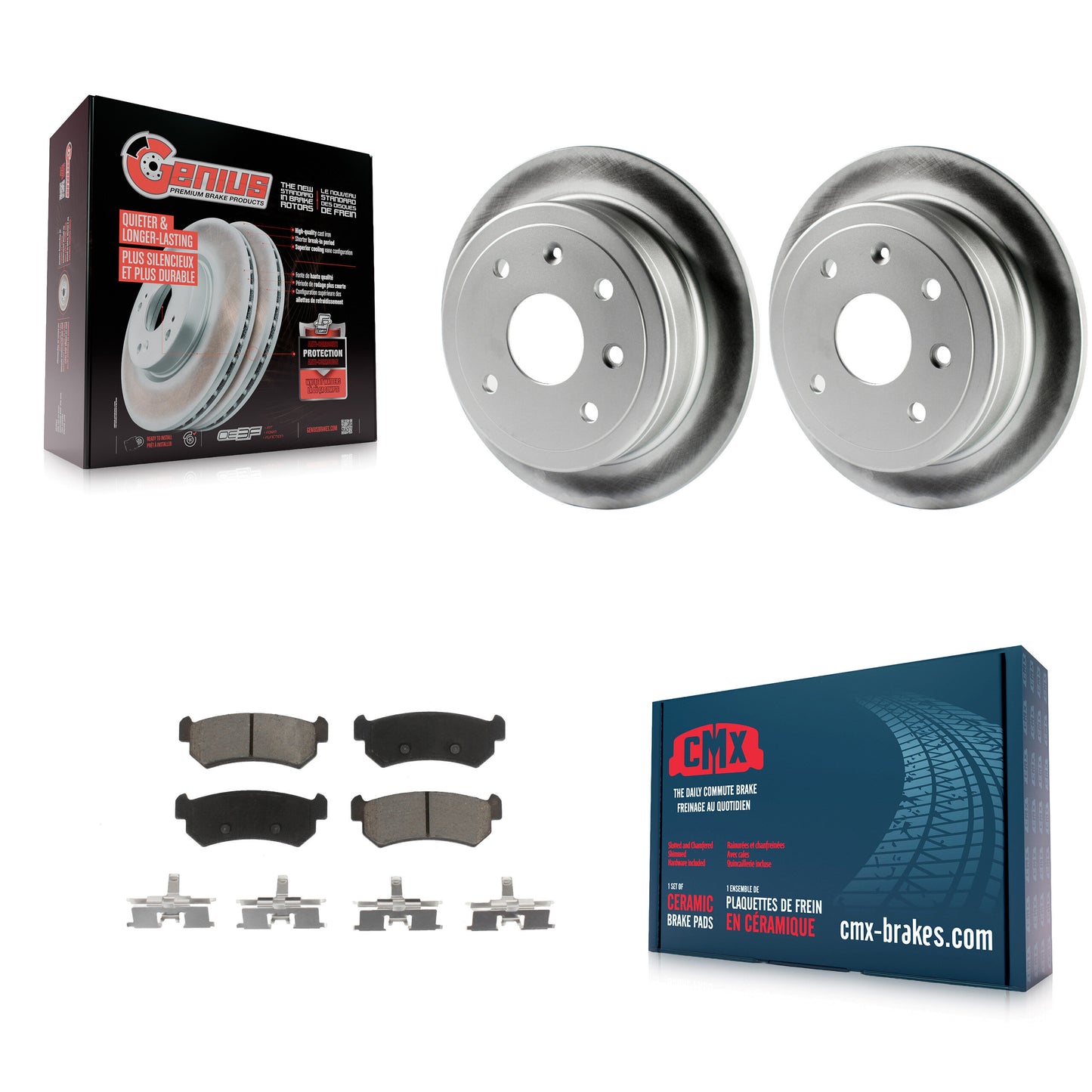 [Arrière] Kit de disque (revêtu) et plaquette (céramique) de frein pour Suzuki Forenza Reno Chevrolet Optra KGC-101487