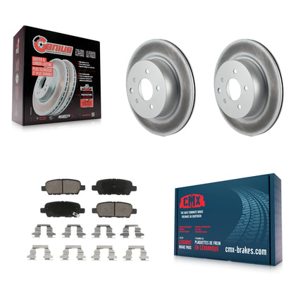 [Arrière] Kit de disque (revêtu) et plaquette (céramique) de frein pour Nissan INFINITI Maxima G37 G35 M35 370Z 350Z QX50 EX35 G25 M45 Q40 EX37 Z KGC-101488