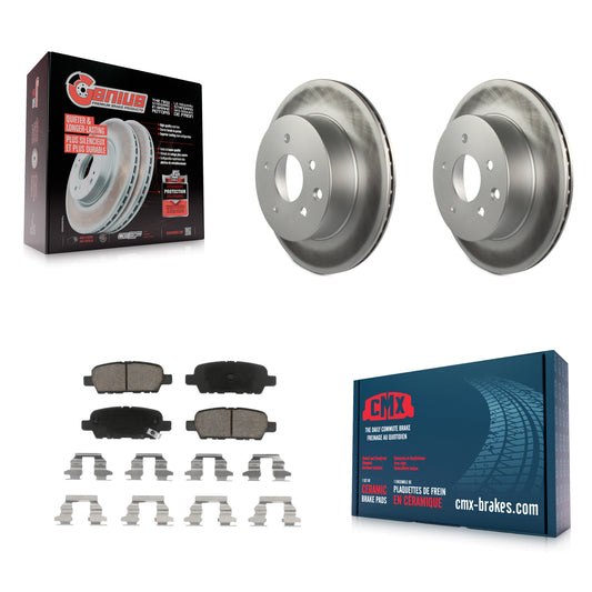 [Arrière] Kit de disque (revêtu) et plaquette (céramique) de frein pour Nissan Rogue Sport INFINITI G35 Select LEAF Juke 350Z Qashqai X-Trail KGC-101491