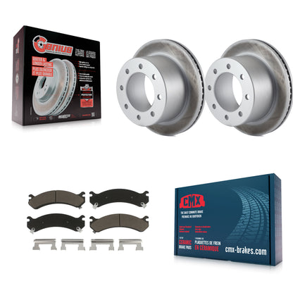 [Arrière] Kit de disque (revêtu) et plaquette (céramique) de frein pour Chevrolet Silverado 3500 HD GMC Sierra Classic KGC-101496