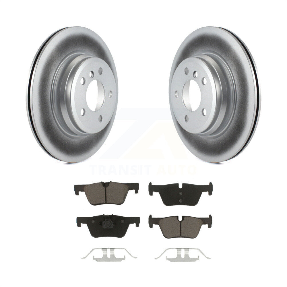 [Arrière] Kit de disque (revêtu) et plaquette (céramique) de frein pour 2015 BMW 328i xDrive sans Blue Painted Calipers KGC-101503 par Transit Auto