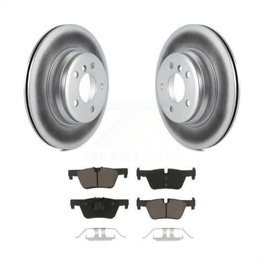 [Arrière] Kit de disque (revêtu) et plaquette (céramique) de frein pour 2015 BMW 328i xDrive sans Blue Painted Calipers KGC-101503 par Transit Auto