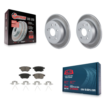 [Arrière] Kit de disque (revêtu) et plaquette (céramique) de frein pour 2010 Toyota Matrix XRS KGC-101517