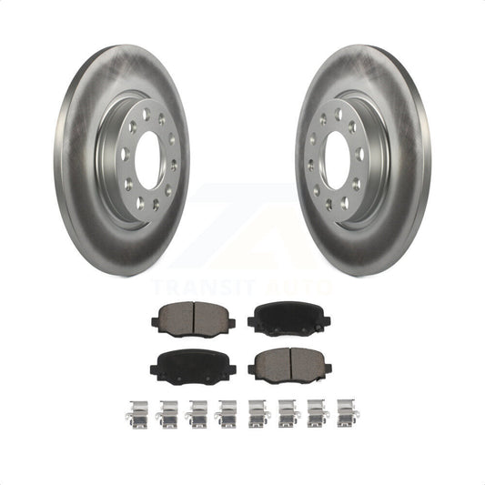 [Arrière] Kit de disque (revêtu) et plaquette (céramique) de frein pour Jeep Cherokee Chrysler 200 KGC-101522 par Transit Auto