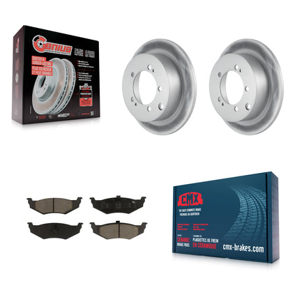 [Arrière] Kit de disque (revêtu) et plaquette (céramique) de frein pour 2000 Dodge Stratus avec 14" Factory Wheels KGC-101525