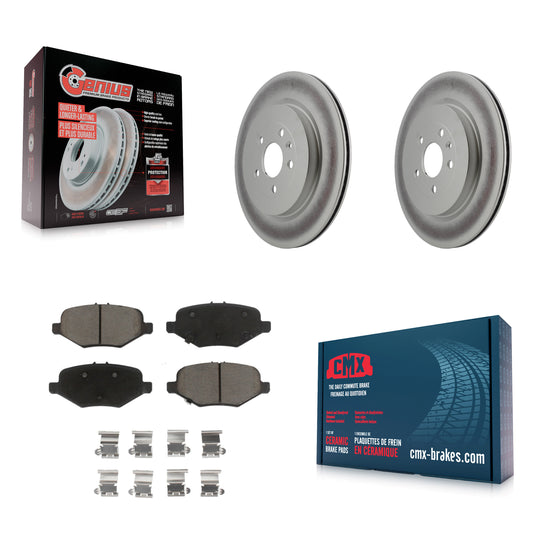 [Arrière] Kit de disque (revêtu) et plaquette (céramique) de frein pour Ford Explorer Taurus Flex Police Interceptor Sedan Lincoln MKT MKS Special Service KGC-101535