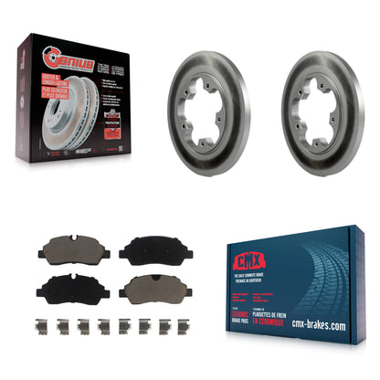 [Arrière] Kit de disque (revêtu) et plaquette (céramique) de frein pour Ford Transit-250 Transit-350 Transit-150 HD avec 5 Lug Wheels KGC-101540