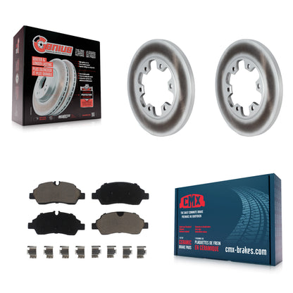 [Arrière] Kit de disque (revêtu) et plaquette (céramique) de frein pour 2015-2019 Ford Transit-350 HD avec 6 Lug Wheels KGC-101541