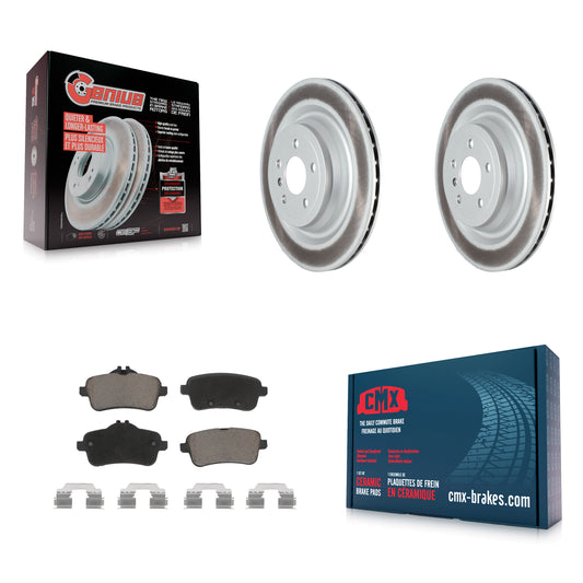 [Arrière] Kit de disque (revêtu) et plaquette (céramique) de frein pour Mercedes-Benz GLS450 GL450 GLS550 GL350 GL550 ML400 ML250 ML63 AMG GLS350d KGC-101542