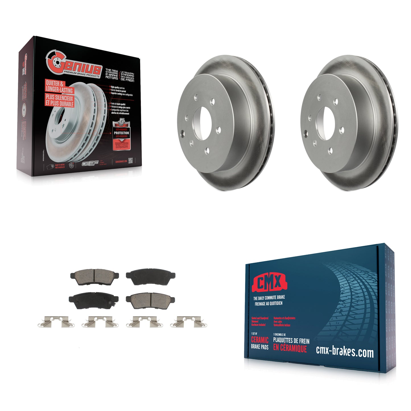 [Arrière] Kit de disque (revêtu) et plaquette (céramique) de frein pour Nissan Frontier Xterra Suzuki Equator KGC-101544