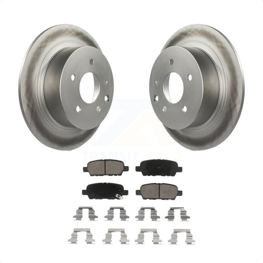 [Arrière] Kit de disque (revêtu) et plaquette (céramique) de frein pour Nissan Altima Sentra Maxima Juke KGC-101546 par Transit Auto