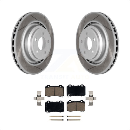 [Arrière] Kit de disque (revêtu) et plaquette (céramique) de frein pour Dodge Charger Chrysler 300 Challenger Magnum KGC-101549 par Transit Auto