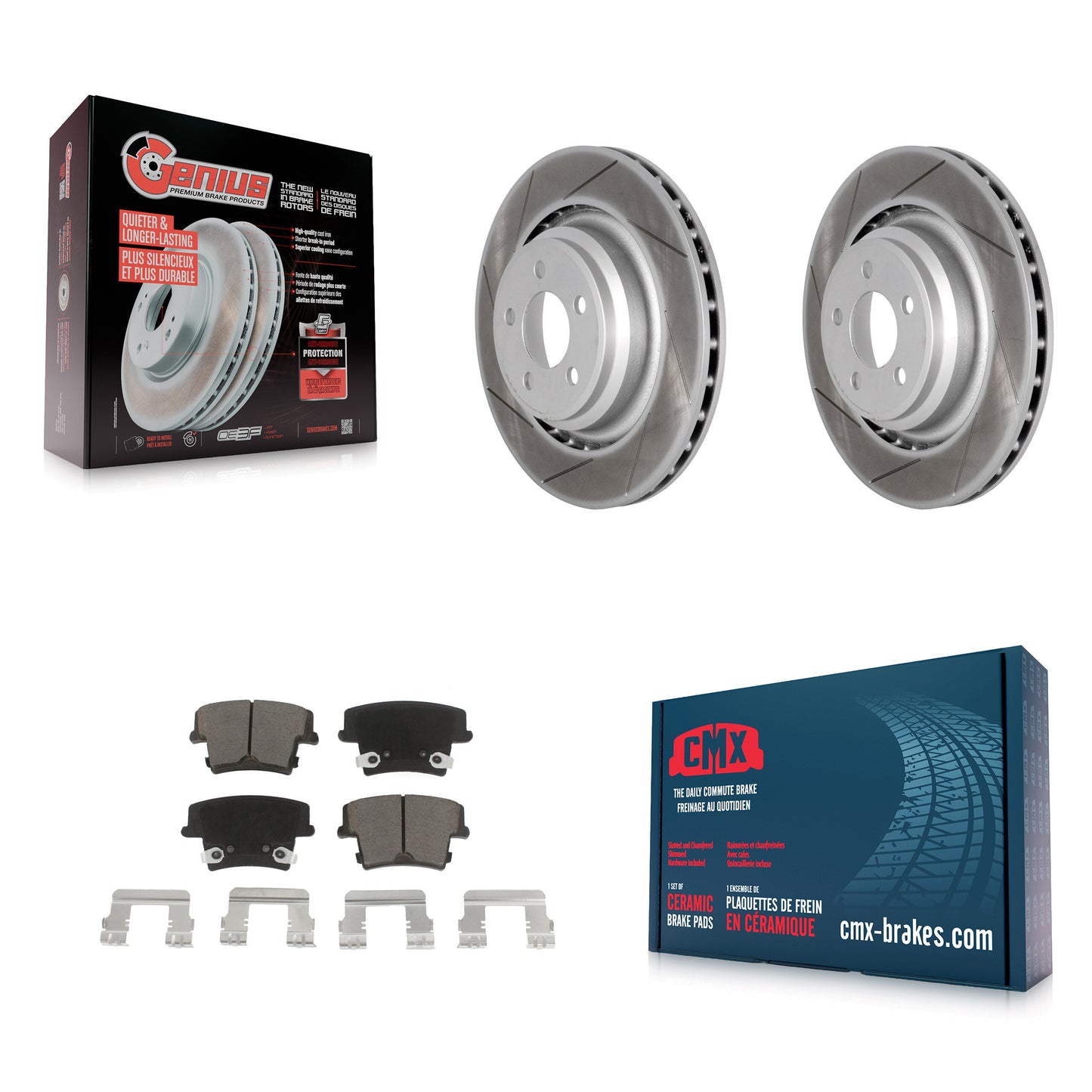 [Arrière] Kit de disque (revêtu) et plaquette (céramique) de frein pour 2015 Dodge Charger R T Scat Pack avec 6.4L KGC-101553