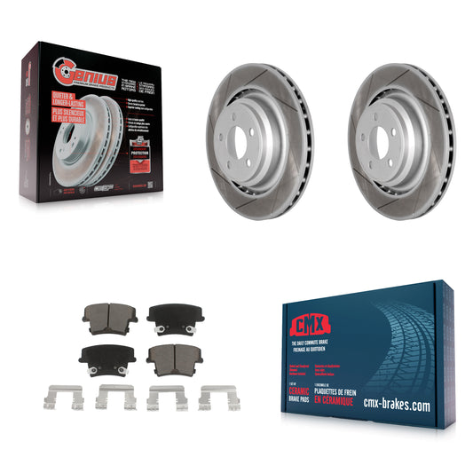 [Arrière] Kit de disque (revêtu) et plaquette (céramique) de frein pour 2015 Dodge Charger R T Scat Pack avec 6.4L KGC-101553