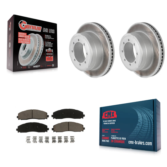 [Arrière] Kit de disque (revêtu) et plaquette (céramique) de frein pour Ford F-250 Super Duty F-350 F-450 KGC-101560