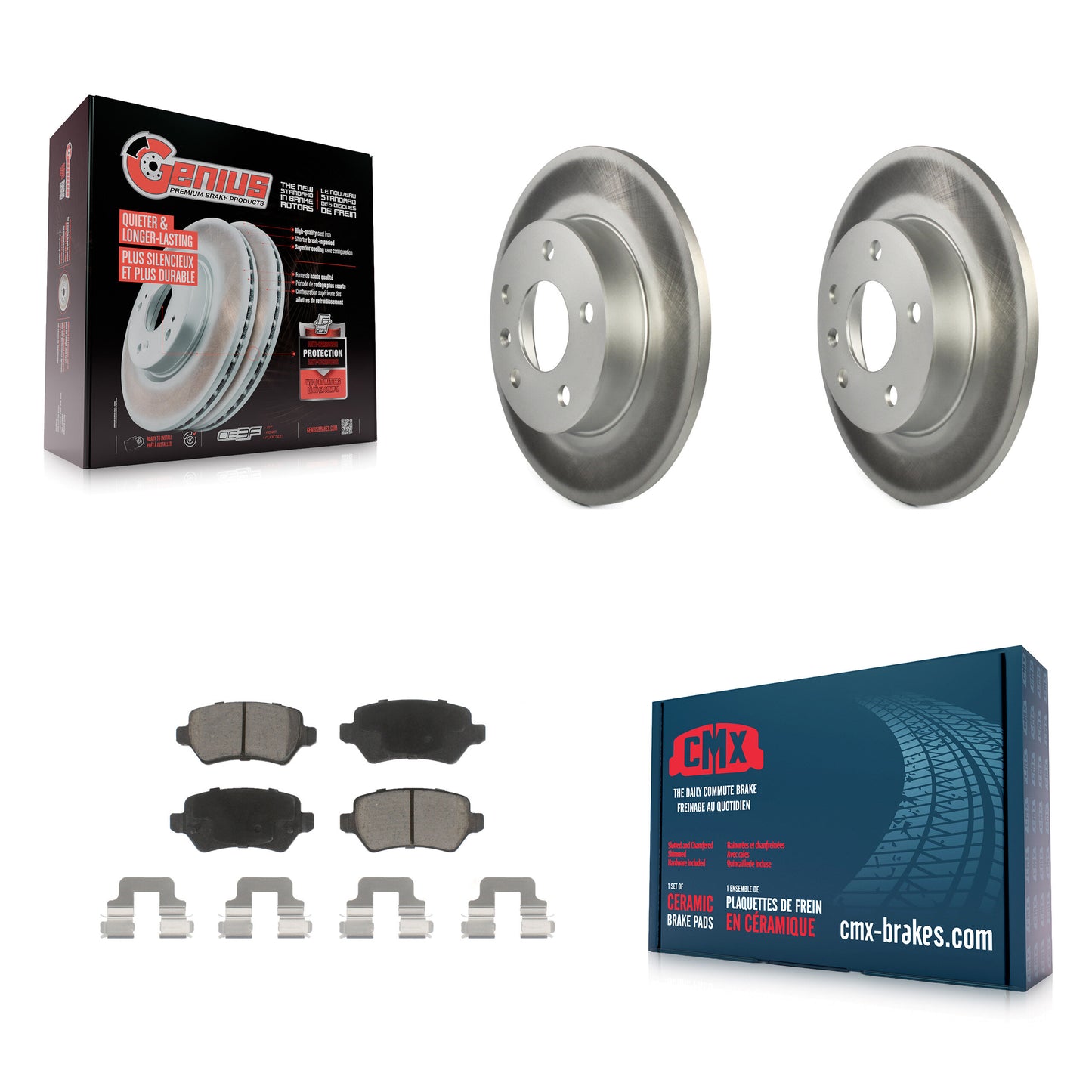 [Arrière] Kit de disque (revêtu) et plaquette (céramique) de frein pour 2008-2009 Saturn Astra KGC-101566