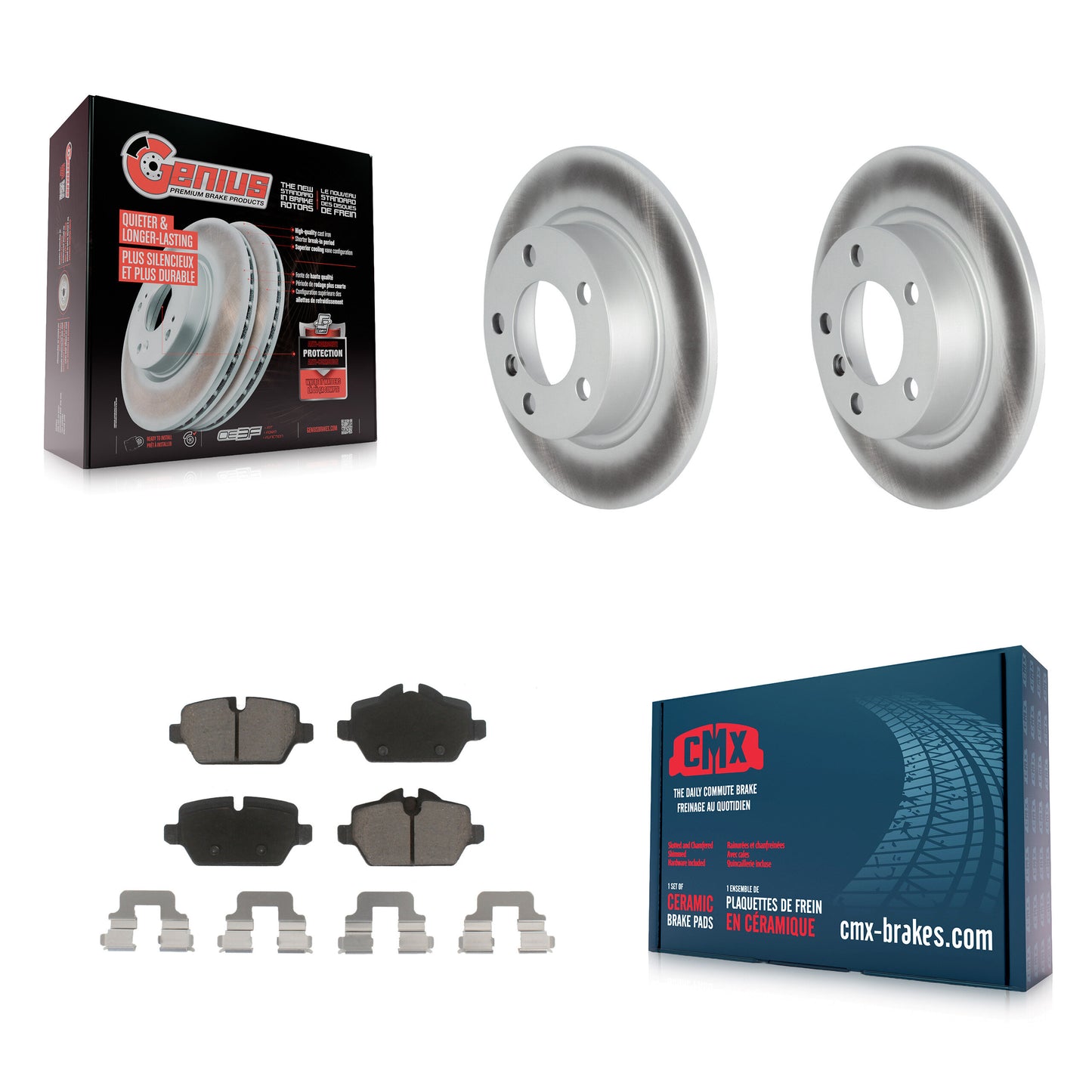 [Arrière] Kit de disque (revêtu) et plaquette (céramique) de frein pour Mini Cooper Countryman Paceman KGC-101570