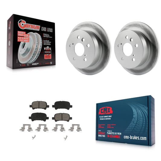 [Arrière] Kit de disque (revêtu) et plaquette (céramique) de frein pour Toyota Camry Avalon Solara KGC-101571