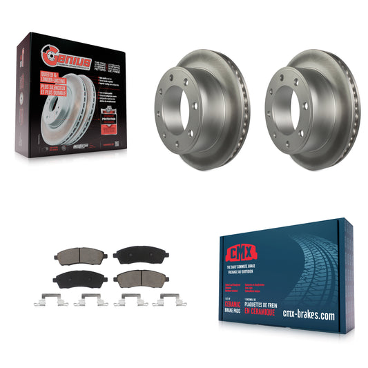 [Arrière] Kit de disque (revêtu) et plaquette (céramique) de frein pour Ford F-250 Super Duty F-350 Excursion KGC-101573