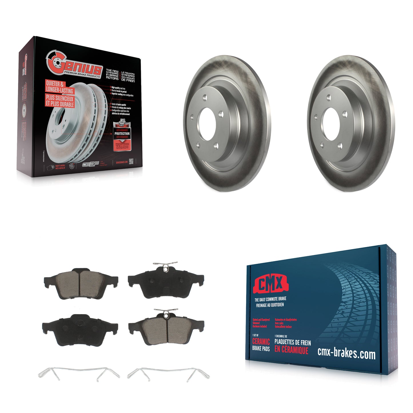 [Arrière] Kit de disque (revêtu) et plaquette (céramique) de frein pour Mazda 5 KGC-101574