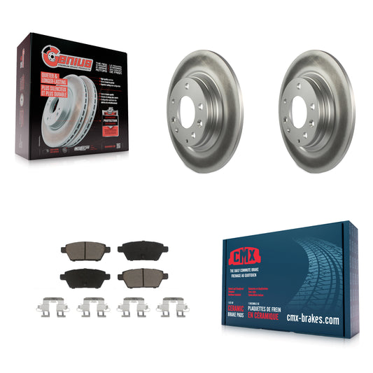 [Arrière] Kit de disque (revêtu) et plaquette (céramique) de frein pour Ford Fusion Mazda 6 Lincoln MKZ Mercury Milan Zephyr KGC-101577