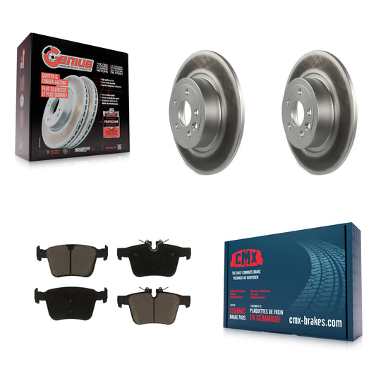 [Arrière] Kit de disque (revêtu) et plaquette (céramique) de frein pour 2016-2019 Land Rover Range Evoque KGC-101582
