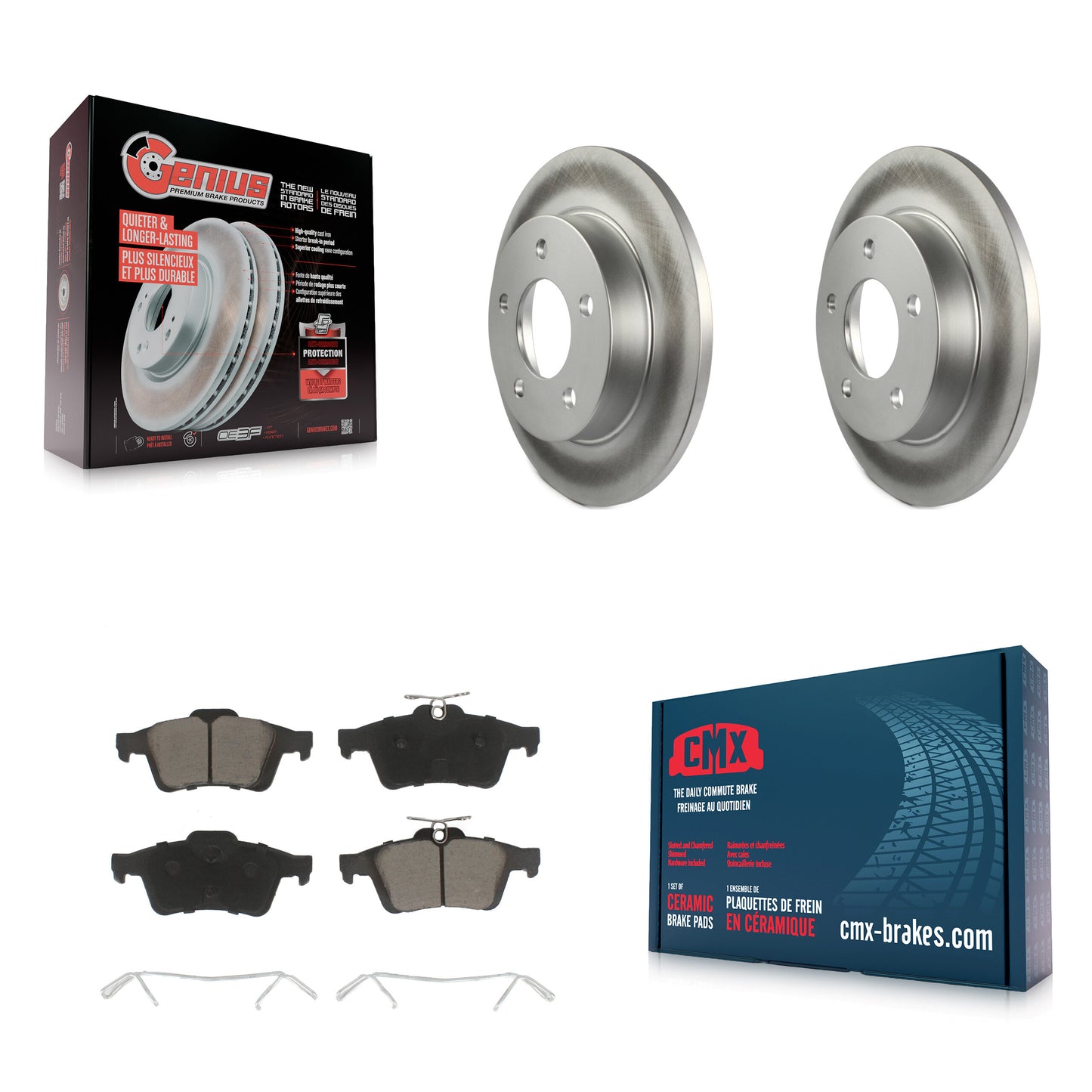 [Arrière] Kit de disque (revêtu) et plaquette (céramique) de frein pour Mazda 3 Sport KGC-101584