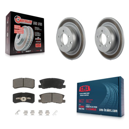 [Arrière] Kit de disque (revêtu) et plaquette (céramique) de frein pour Jeep Patriot Dodge Chrysler Compass Avenger 200 Mitsubishi Sebring Lancer Caliber Outlander Sport RVR KGC-101591