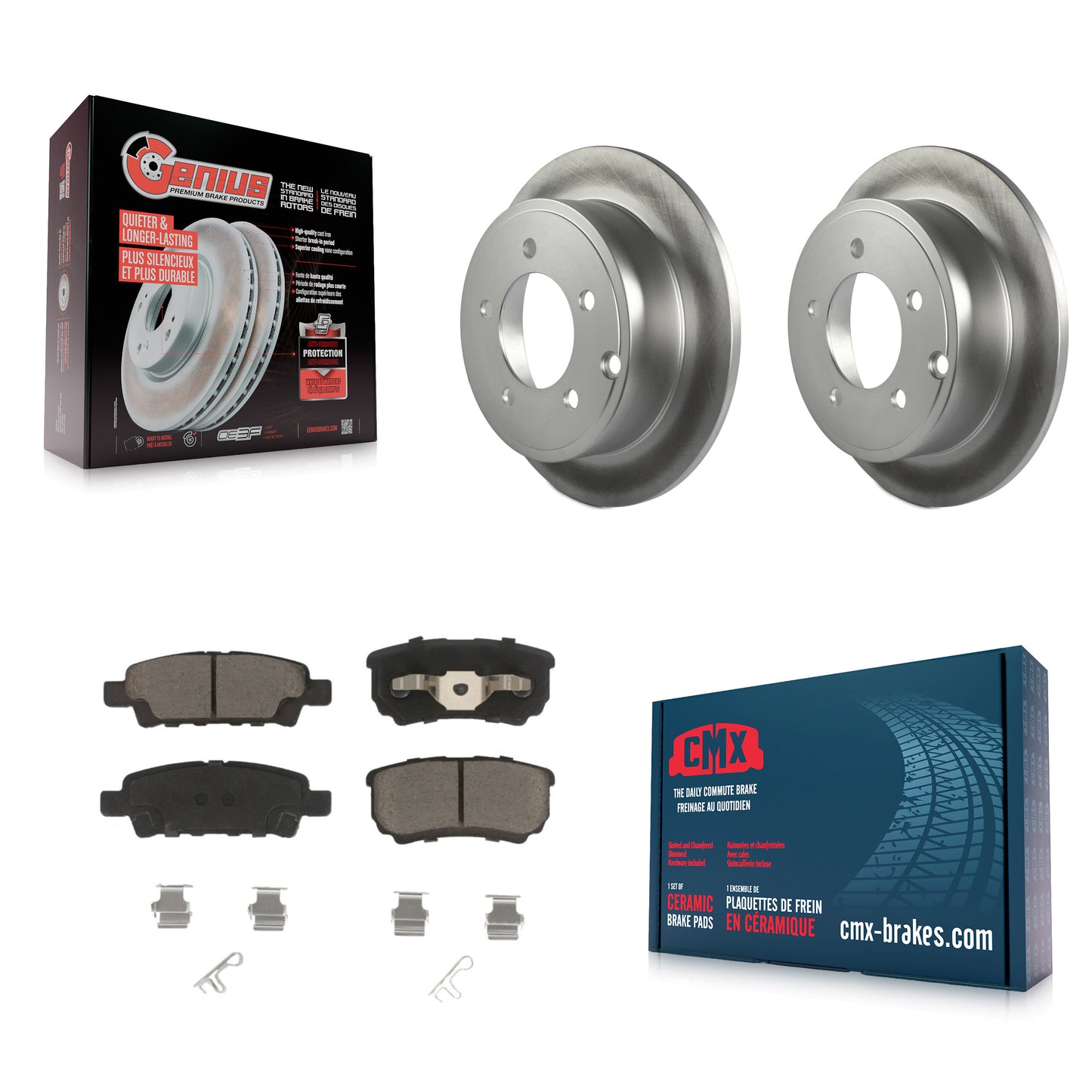 [Arrière] Kit de disque (revêtu) et plaquette (céramique) de frein pour Jeep Dodge Patriot Chrysler Compass Avenger 200 Caliber Sebring Mitsubishi Lancer KGC-101592