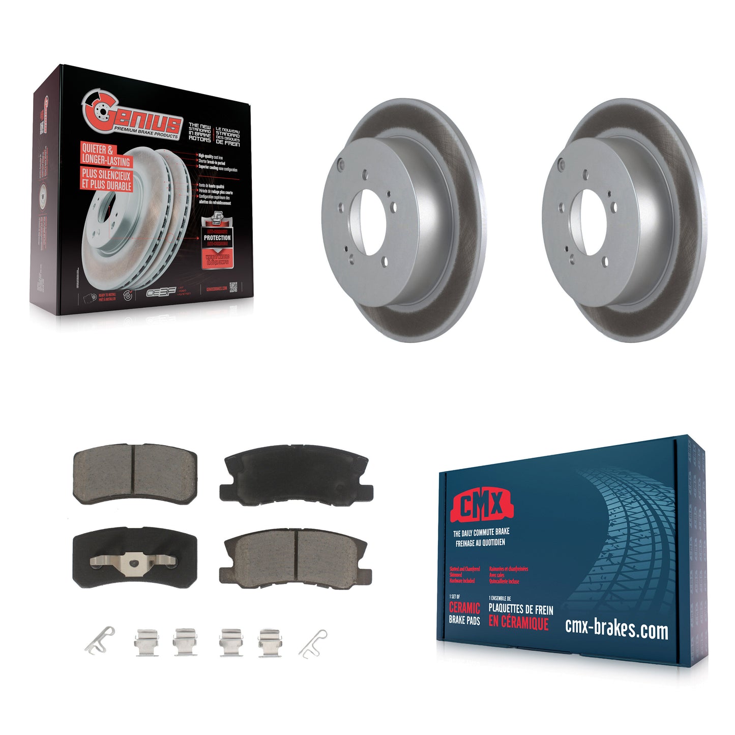 [Arrière] Kit de disque (revêtu) et plaquette (céramique) de frein pour Mitsubishi Lancer Outlander KGC-101593