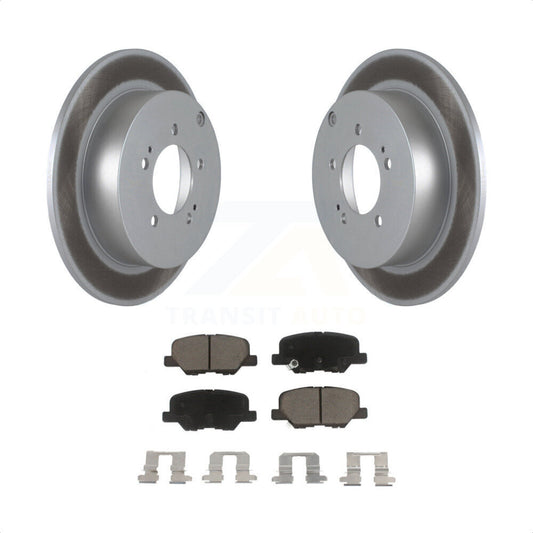 [Arrière] Kit de disque (revêtu) et plaquette (céramique) de frein pour 2013 Mitsubishi Outlander 3.0L KGC-101595 par Transit Auto