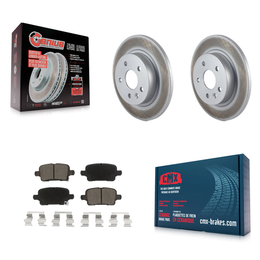 [Arrière] Kit de disque (revêtu) et plaquette (céramique) de frein pour 2016 Chevrolet Cruze avec 268mm Diameter Rotor KGC-101599