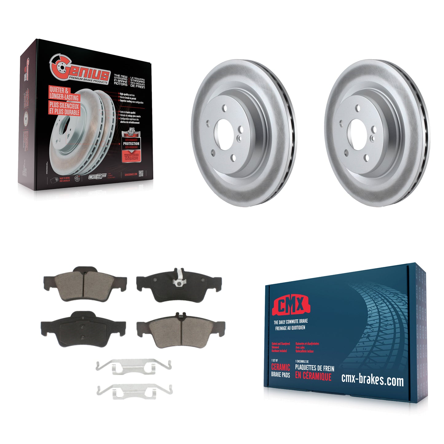 [Arrière] Kit de disque (revêtu) et plaquette (céramique) de frein pour Mercedes-Benz S550 SL550 CL550 S600 S350 S400 CL600 S450 KGC-101601
