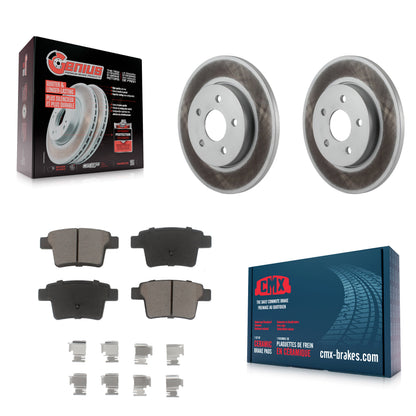 [Arrière] Kit de disque (revêtu) et plaquette (céramique) de frein pour 2006-2008 Jaguar X-Type KGC-101609