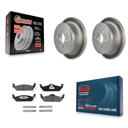 [Arrière] Kit de disque (revêtu) et plaquette (céramique) de frein pour 2003-2004 Dodge Dakota KGC-101611