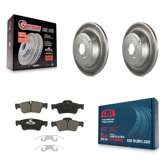 [Arrière] Kit de disque (revêtu) et plaquette (céramique) de frein pour Mercedes-Benz ML350 R350 ML500 ML320 R500 R320 ML450 KGC-101616