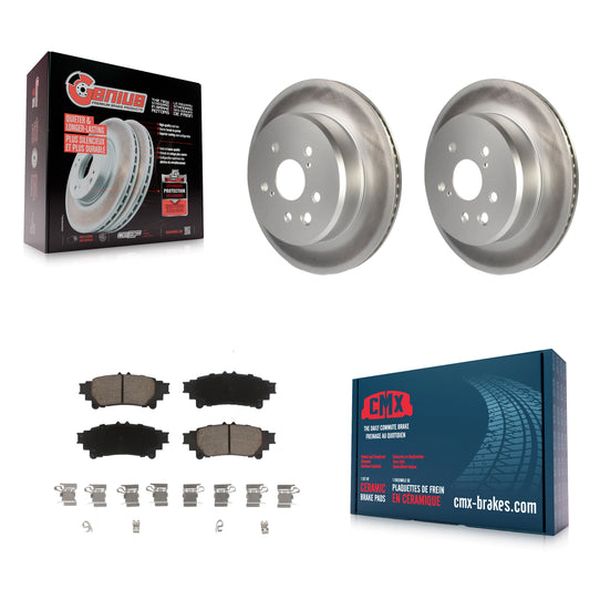 [Arrière] Kit de disque (revêtu) et plaquette (céramique) de frein pour Lexus GS350 IS300 IS200t IS350 RC350 RC300 RC200t GS300 GS200t GS450h KGC-101624