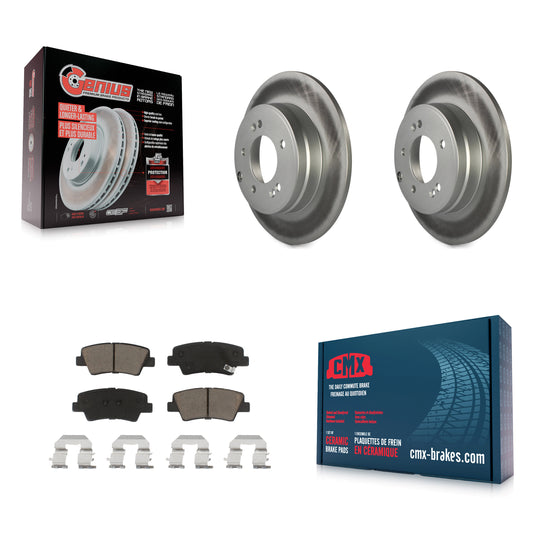 [Arrière] Kit de disque (revêtu) et plaquette (céramique) de frein pour Hyundai Sonata Kia Optima Azera KGC-101635