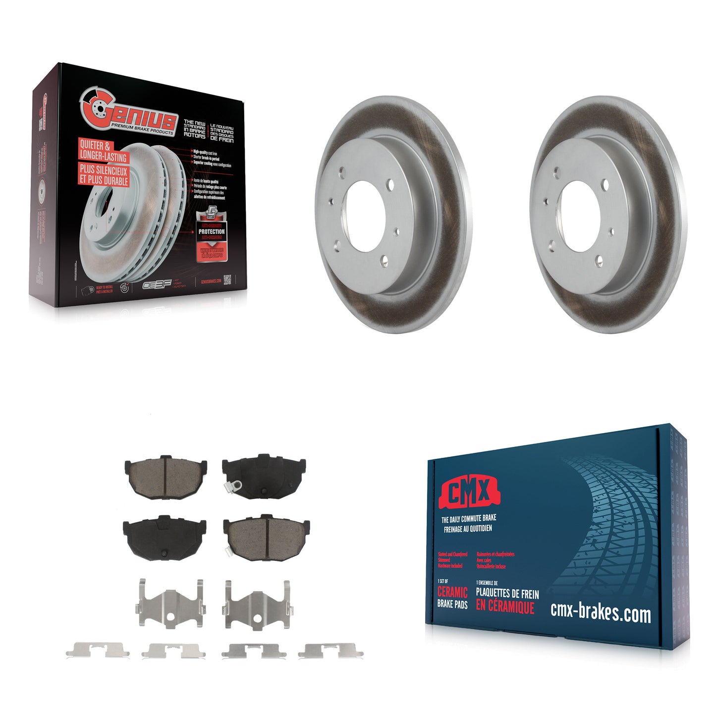 [Arrière] Kit de disque (revêtu) et plaquette (céramique) de frein pour Hyundai Elantra Tiburon KGC-101645