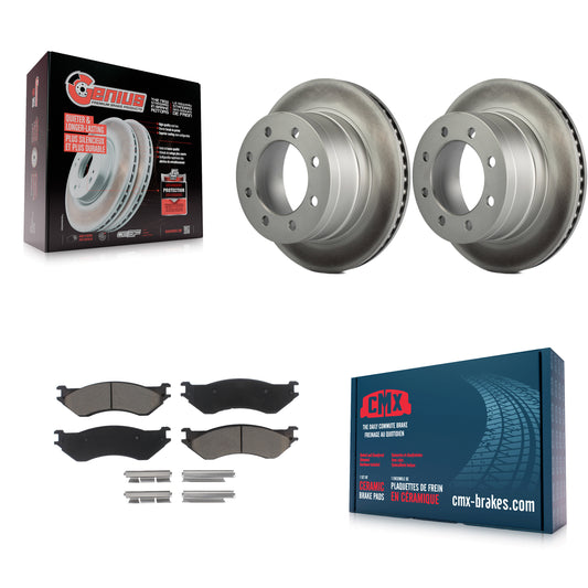 [Arrière] Kit de disque (revêtu) et plaquette (céramique) de frein pour Dodge Ram 2500 1500 3500 KGC-101655