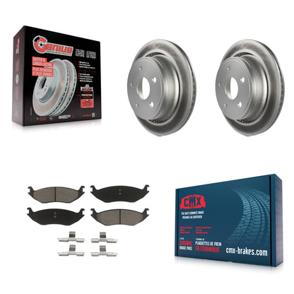 [Arrière] Kit de disque (revêtu) et plaquette (céramique) de frein pour Ram 1500 Dodge Durango Classic Chrysler Aspen KGC-101656