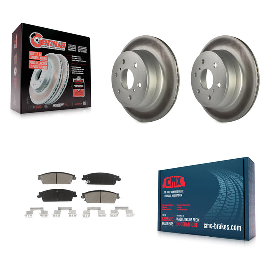 [Arrière] Kit de disque (revêtu) et plaquette (céramique) de frein pour Chevrolet Silverado 1500 GMC Sierra Tahoe Suburban Yukon Cadillac XL Avalanche Escalade ESV EXT KGC-101666