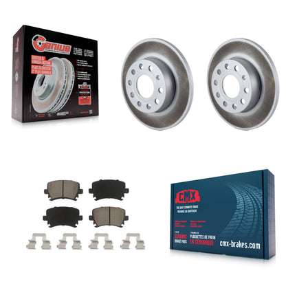 [Arrière] Kit de disque (revêtu) et plaquette (céramique) de frein pour Volkswagen Jetta Rabbit Audi A3 Quattro KGC-101669