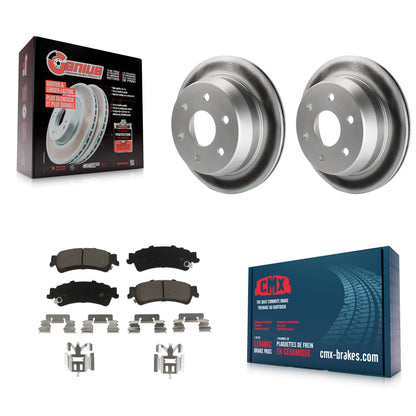 [Arrière] Kit de disque (revêtu) et plaquette (céramique) de frein pour Chevrolet Silverado 1500 GMC Sierra Tahoe Classic Suburban Astro Yukon XL Safari KGC-101678
