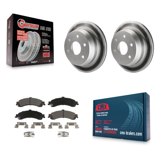 [Arrière] Kit de disque (revêtu) et plaquette (céramique) de frein pour 2002 Chevrolet Suburban 1500 4WD avec Single Piston Caliper KGC-101680
