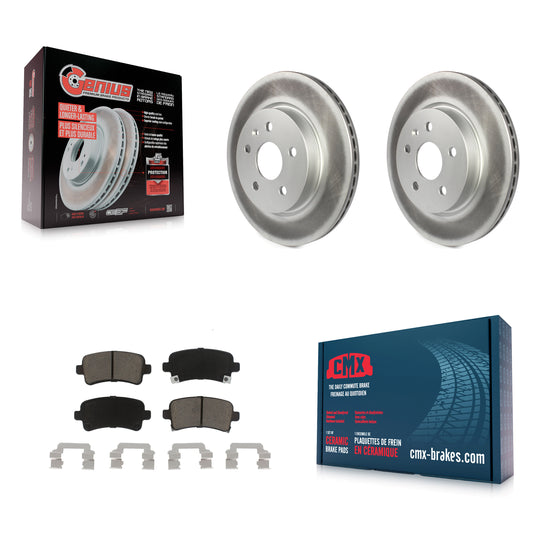 [Arrière] Kit de disque (revêtu) et plaquette (céramique) de frein pour Chevrolet Malibu Buick Impala LaCrosse Regal Cadillac XTS Limited Saab 9-5 Allure KGC-101686