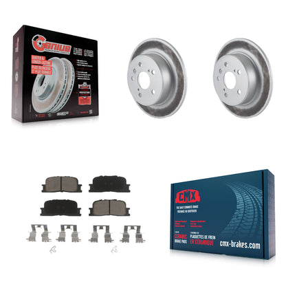 [Arrière] Kit de disque (revêtu) et plaquette (céramique) de frein pour 2001-2003 Toyota Highlander AWD KGC-101689