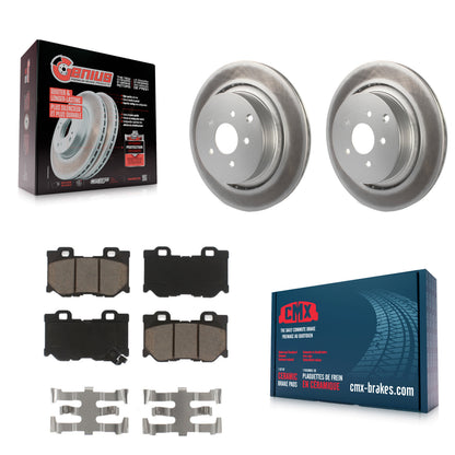 [Arrière] Kit de disque (revêtu) et plaquette (céramique) de frein pour INFINITI Q50 M37 Q60 Q70 Q70L QX70 M56 FX50 KGC-101691