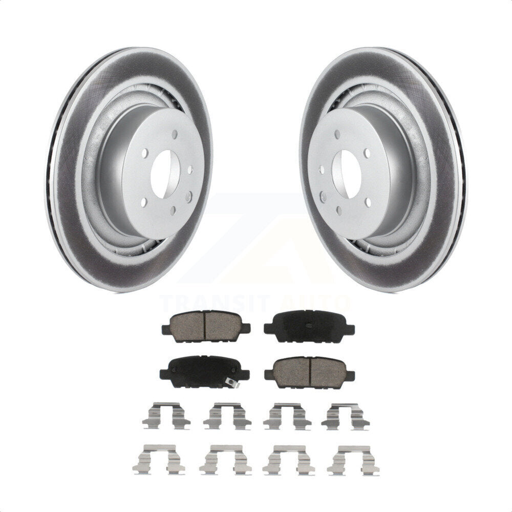 [Arrière] Kit de disque (revêtu) et plaquette (céramique) de frein pour 2014 INFINITI Q60 Sport KGC-101693 par Transit Auto